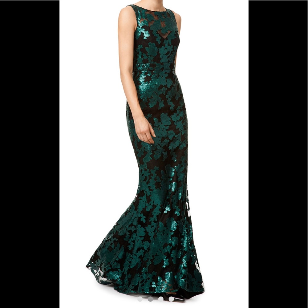 Badgley Mischka Gown Size 8 Formal Dress Green - Picture 1 of 8